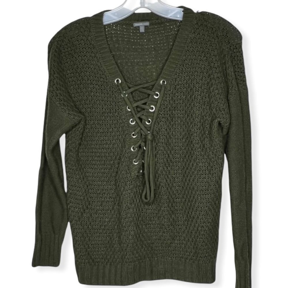 Charlotte Russe Lace-Up Sweater